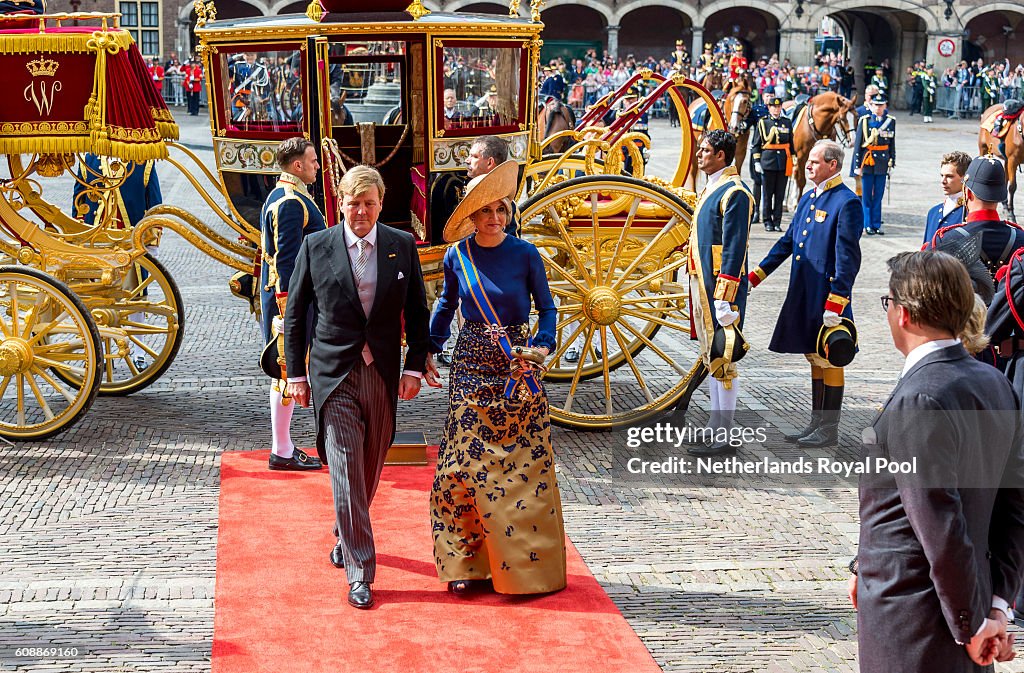 King Willem Alexander and Queen Maxima Of The Netherlands Attend Budget Day