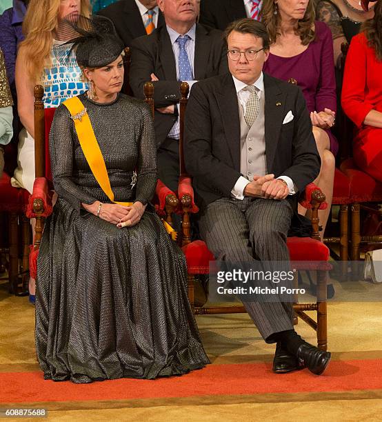 Prince Constantijn of The Netherlands and Princess Laurentien of The Netherlands attend the opening of the parliamentary year in the Hall of Knights...