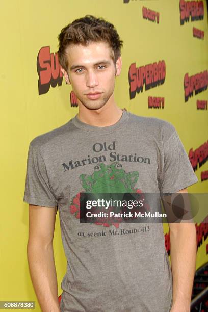 Blake Berris attends "Superbad" Premiere Los Angeles - Arrivals at Mann's Chinese Theatre on August 13, 2007 in Hollywood, CA.