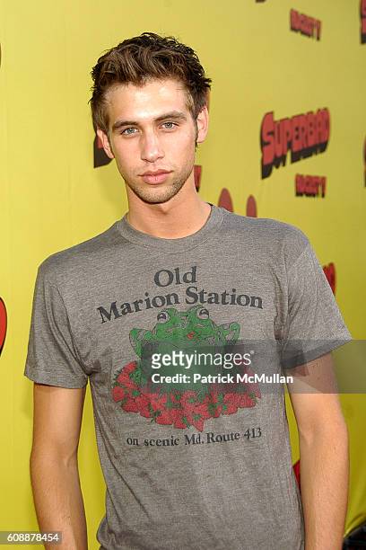 Blake Berris attends "Superbad" Premiere Los Angeles - Arrivals at Mann's Chinese Theatre on August 13, 2007 in Hollywood, CA.