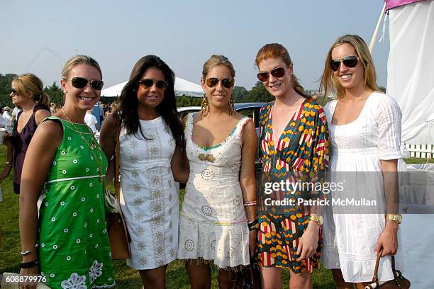 Courtney Crawford, Elizabeth Meigher, Nicole Hanley, Annabelle Bartanian and Joanna Baker attend T-Mobile Sidekick Lounge at Mercedes-Benz Polo...