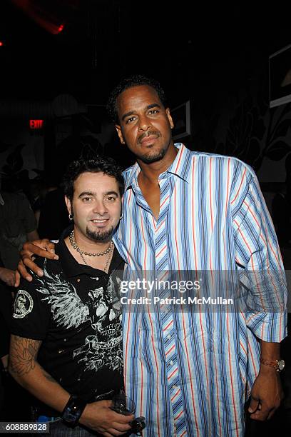 Chris Kirkpatrick and Jayson Williams attend VH1: Mission MAN BAND Premiere at Runway on August 6, 2007 in New York City.