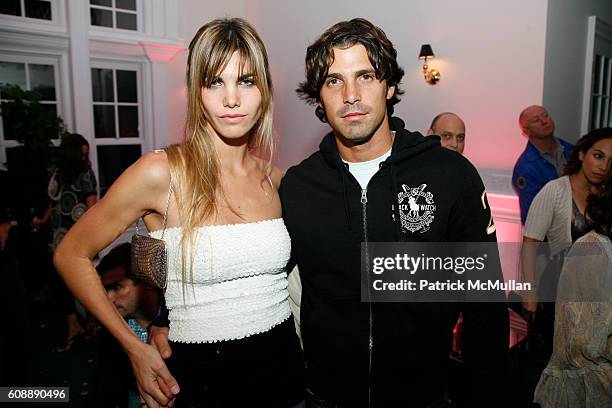 Delfina Blaquier and Nacho Figueras attend VICTORIA'S SECRET ANGELS Launch New SECRET GARDEN BODY CARE COLLECTION at The Estate on August 10, 2007 in...