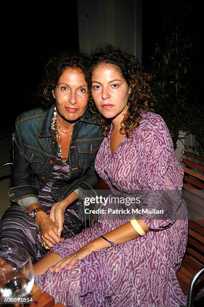 Jacqueline Schnabel and Lola Schnabel attend Michael Hirtenstein and Hampton Style Host Dinner With Stan Perelman for One York at Bridgehampton on...