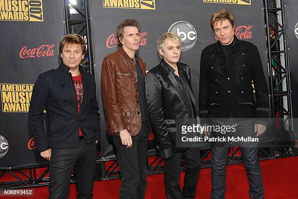 Duran Duran attends The 35th Annual America Music Awards - Arrivals at Nokia Theater on November 18, 2007 in Los Angeles, CA.