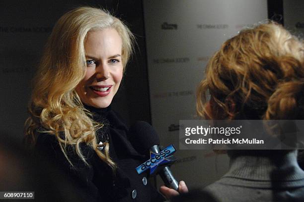 Nicole Kidman attends THE CINEMA SOCIETY and LINDA WELLS host a screening of "MARGOT AT THE WEDDING" at Tribeca Grand Hotel on November 8, 2007 in...