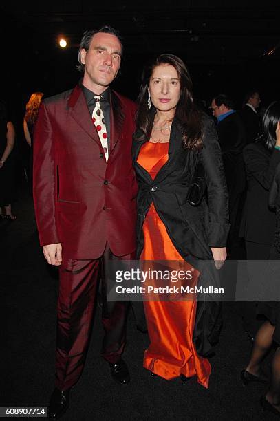 Paolo Canevari and Marina Abromovic attend GUGGENHEIM INTERNATIONAL GALA at Hudson River Park Pier 40 N.Y.C. On November 8, 2007.