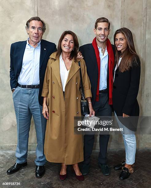 Carlo Sama, Alessandra Ferruzzi, Guglielmo Sama, and Carolina Nizza attend the Isa Arfen presentation during London Fashion Week Spring/Summer...