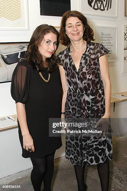 Lauri Firstenberg and Karen Marta attend Silent Auction Benefiting LAXART Hosted By Hermes at LAXART on November 4, 2007 in Culver City, CA.