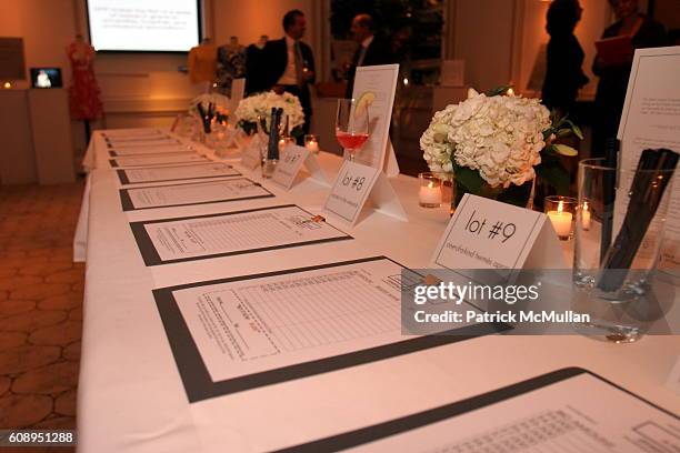 Atmosphere at March of Dimes Gourmet Gala at Per Se Restaurant on November 6, 2007 in New York City.