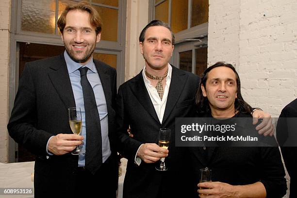 Remi Fritsch-Fontanges, Paolo Canevari and Tony Guerrero attend KLAUS BIESENBACH with SANDRA BRANT and INGRID SISCHY host dinner to honor BARBARA...