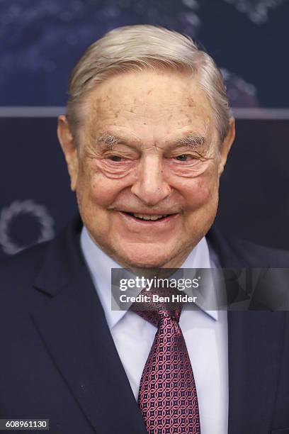 Founder and Chair, Soros Fund Management and the Open Society Foundations George Soros attends 2016 Concordia Summit - Day 2 at Grand Hyatt New York...