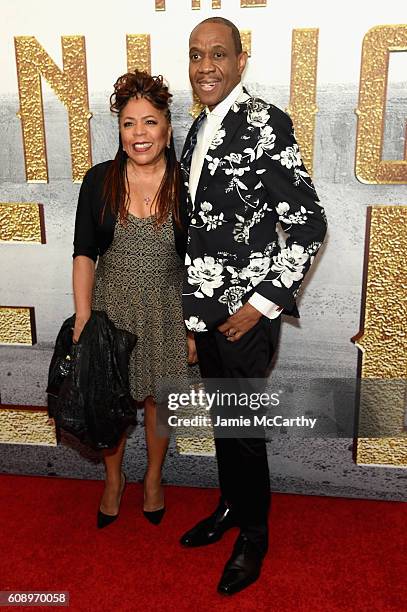 Valerie Simpson and Freddie Jackson attend "The Magnificent Seven" premiere at the Museum of Modern Art on September 19, 2016 in New York City.