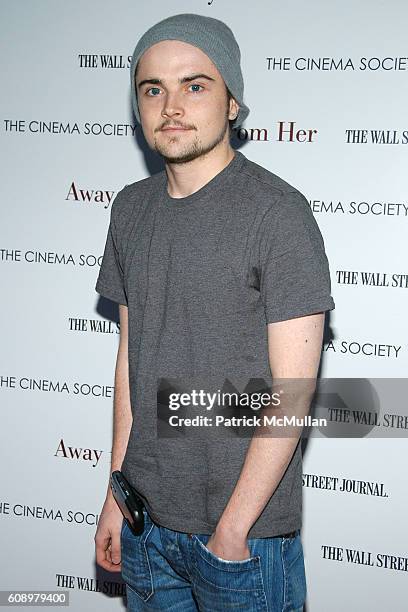 Robert Iler attends THE CINEMA SOCIETY and THE WALL STREET JOURNAL host a screening of "Away from Her" at IFC Center on May 2, 2007 in New York City.