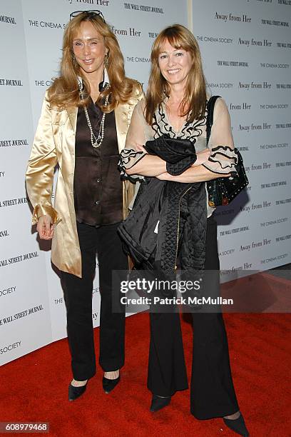 Patty Raynes and Kimberly DuRoss attend THE CINEMA SOCIETY and THE WALL STREET JOURNAL host a screening of "Away from Her" at IFC Center on May 2,...