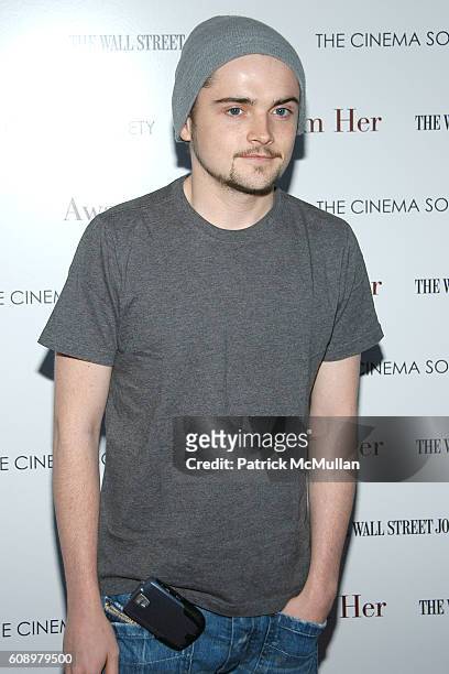 Robert Iler attends THE CINEMA SOCIETY and THE WALL STREET JOURNAL host a screening of "Away from Her" at IFC Center on May 2, 2007 in New York City.