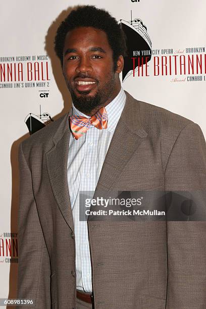 Dhani Jones attends Cunard Line Hosts The BRITANNIA BALL Aboard Queen Mary 2 To Benefit New York City Opera and Brooklyn Academy of Music at Brooklyn...