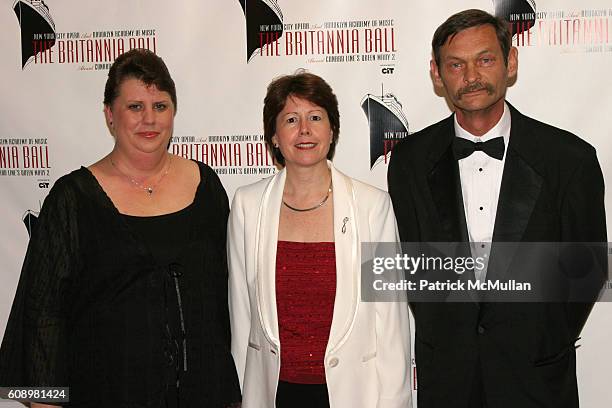 Roxanne Neukam, Carol Marlow and Marvin Neukam attend Cunard Line Hosts The BRITANNIA BALL Aboard Queen Mary 2 To Benefit New York City Opera and...