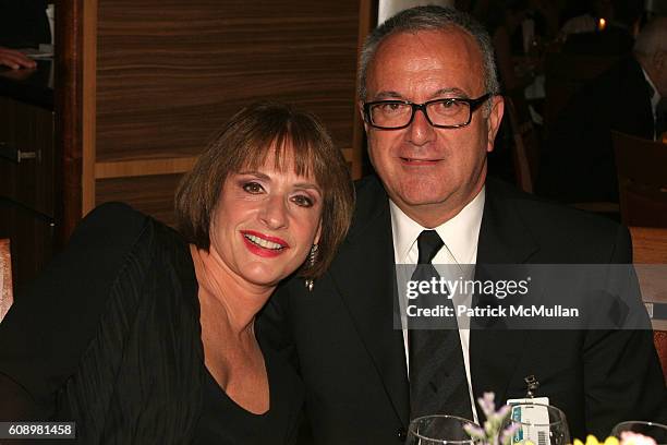 Patti Lupone and Joseph Melillo attend Cunard Line Hosts The BRITANNIA BALL Aboard Queen Mary 2 To Benefit New York City Opera and Brooklyn Academy...