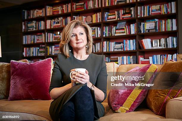 Co-founder of the Huffington Post, Arianna Huffington is photographed for The Guardian Magazine on January 11, 2016 at home in New York City.