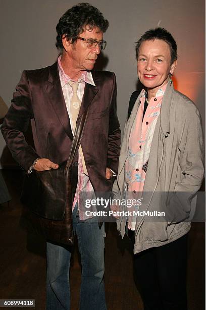 Lou Reed and Laurie Anderson attend The Kitchen Spring Gala Benefit 2007 at The Puck Building on May 23, 2007 in New York City.