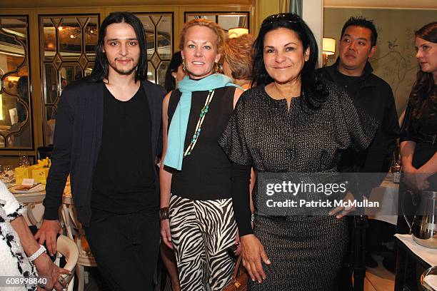 Olivier Theyskens, Muffie Potter Aston and Candy Pratts Price attend BERGDORF GOODMAN Lunch with Nina Ricci Designer: OLIVIER THEYSKENS hosted by...