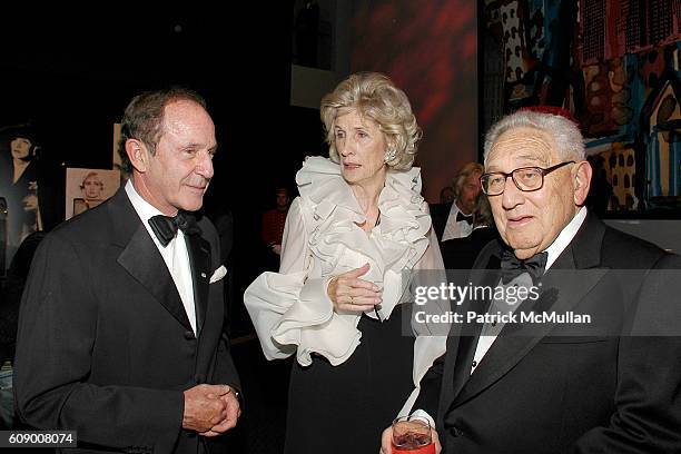 Mort Zuckerman, Nancy Kissinger and Henry Kissinger attend TIME Magazine's 100 Most Influential People 2007 at Jazz at Lincoln Center on May 8, 2007...