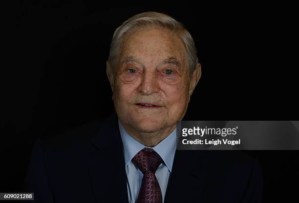 George Soros, Found and Chair of Soros Fund Management and the Open Society Foundations, poses for a portait during 2016 Concordia Summit, which...