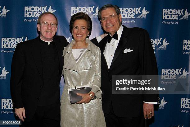 Joseph M. McShane, S.J., Rose Marie Bravo and John Tognino attend PHOENIX HOUSE Fashion Awards at Pierre Hotel on May 1, 2007 in New York City.