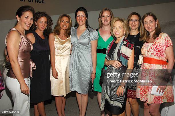 Leigh Feldman, Molly Stern, Danielle Ganek, Kendra Harpster, Ann Day, Lynn Goldberg, Nancy Sheppard and Grace McQuade attend GUGGENHEIM party for...