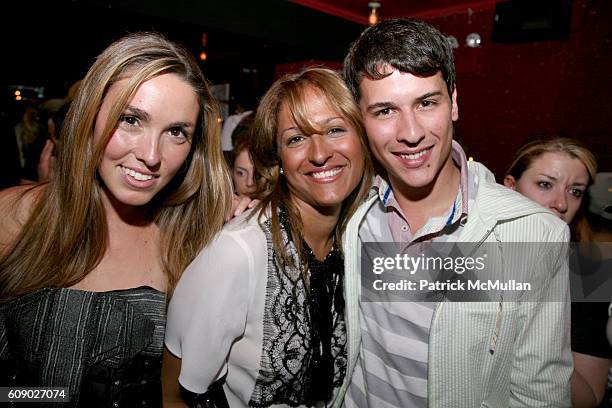 Anya Assante, Anisha Lakhani and Luigi Tadini attend UNRULY HEIR Private Launch Party at Bella's on May 9, 2007 in New York City.