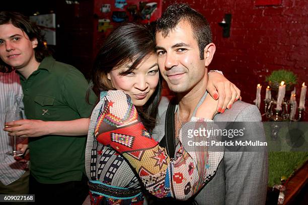 SuChin Pak and Jeremy Kost attend UNRULY HEIR Private Launch Party at Bella's on May 9, 2007 in New York City.