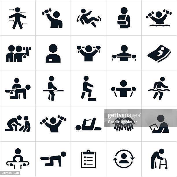 physical therapy icons - hydrotherapy 幅插畫檔、美工圖案、卡通及圖標