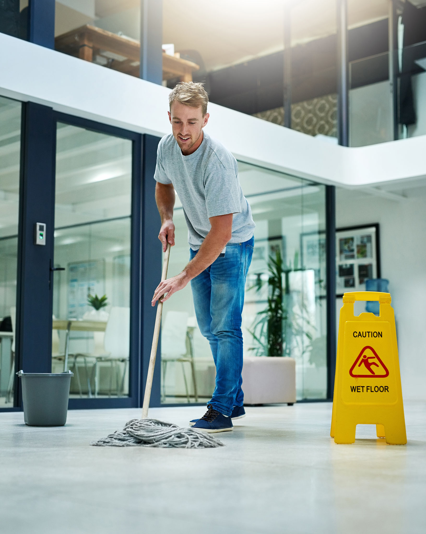 janitor cleaning
