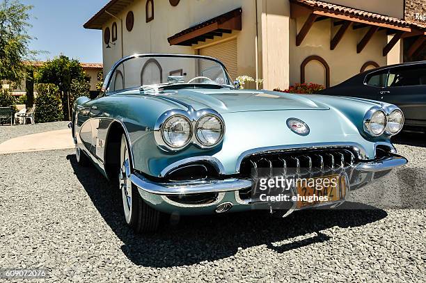 modelljahr 1958 corvette - chevrolet corvette stock-fotos und bilder