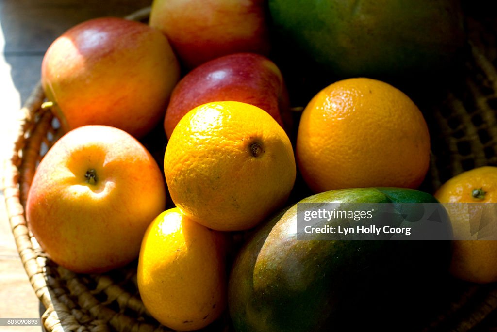 Fresh fruit in basket