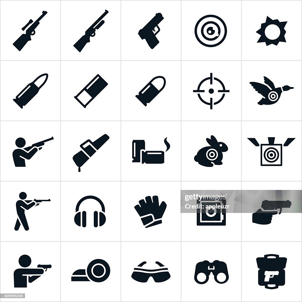Shooting and Target Practice Icons