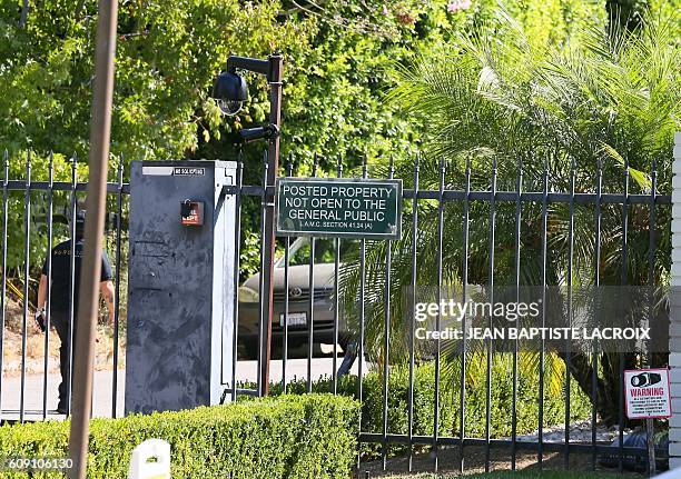 General view of Brad Pitt and Angelina Jolie-Pitt's house is located in Los Feliz, California, on September 20, 2016. Angelina Jolie has filed for...