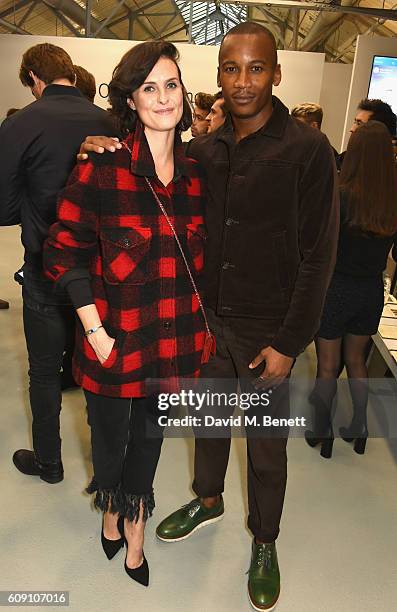 Leanne Best and Eric Underwood attend Oliver Spencer, Vero & British GQ 'Buy Now' Catwalk Show during London Fashion Week Spring/Summer collections...