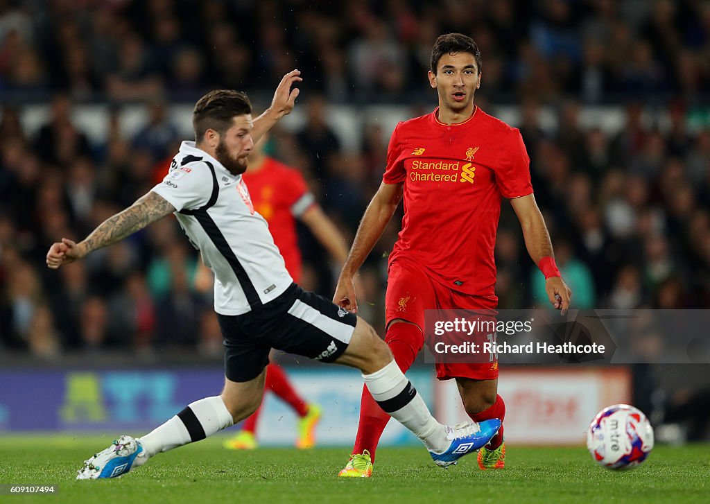 Derby County v Liverpool - EFL Cup Third Round