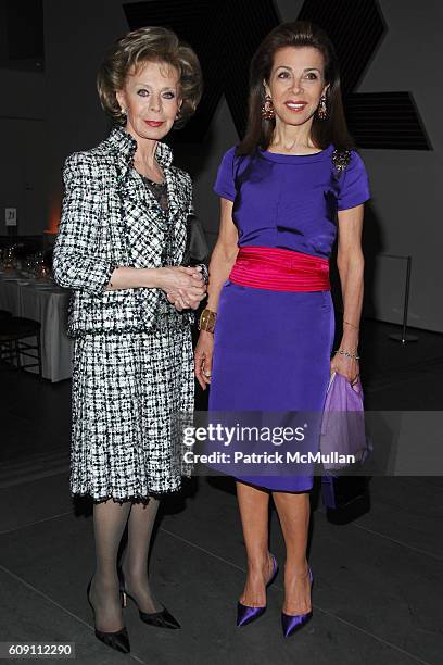 Lily Safra and Princess Firyal of Jordan attend Dinner for RICHARD SERRA "SCULPTURE: FORTY YEARS" Hosted by MoMA and LVMH at The Museum of Modern Art...