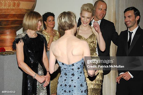 Anna Wintour, Renee Zellweger, Cate Blanchett and Nicolas Ghesquiere attend The COSTUME INSTITUTE Gala in honor of "POIRET: KING OF FASHION" at The...