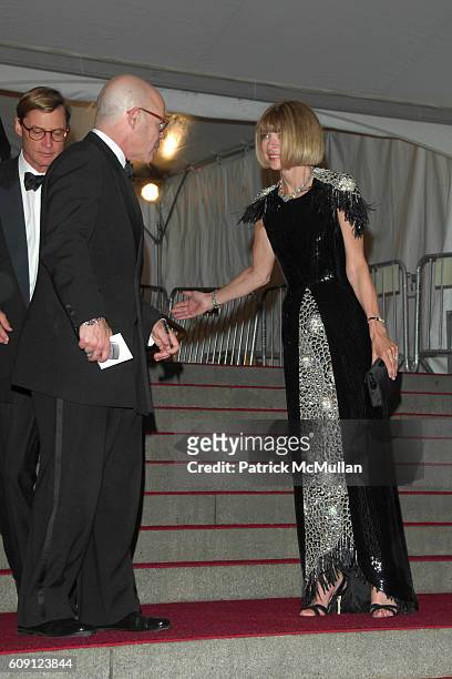 Shelby Bryan, Billy Norwich and Anna Wintour attend The COSTUME INSTITUTE Gala in honor of "POIRET: KING OF FASHION" at The Metropolitan Museum of...