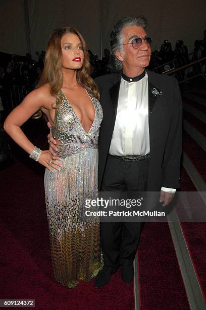 Jessica Simpson and Roberto Cavalli attend The COSTUME INSTITUTE Gala in honor of "POIRET: KING OF FASHION" at The Metropolitan Museum of Art on May...