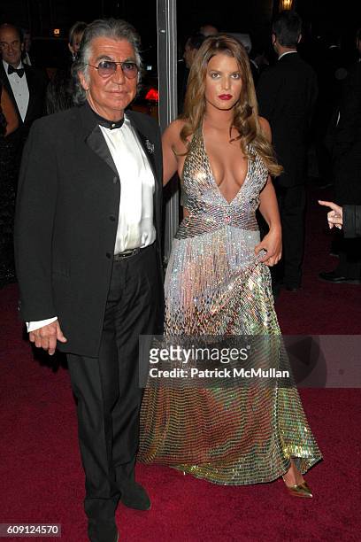 Roberto Cavalli and Jessica Simpson attend The COSTUME INSTITUTE Gala in honor of "POIRET: KING OF FASHION" at The Metropolitan Museum of Art on May...