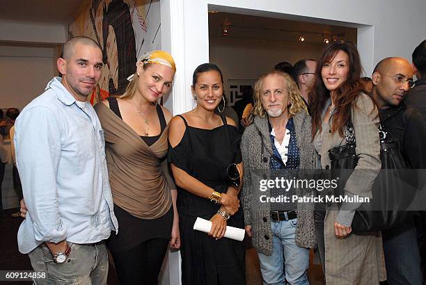 Patrick Pernstein, Jenny, Dawn D, Matthew Wilder and Tamara Dunn attend Art In America and LAXART Present a Performance by My Barbarian at House of...