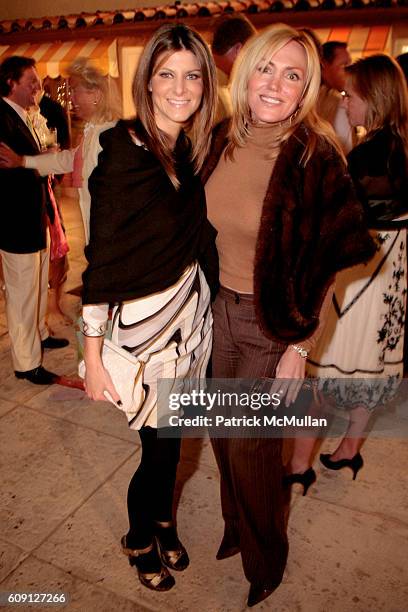 Katherine Lande and Loretta Neff attend HOLLYWOULD Cocktails in the Courtyard at Via Mizner Courtyard on February 17, 2007 in Palm Beach, FL.