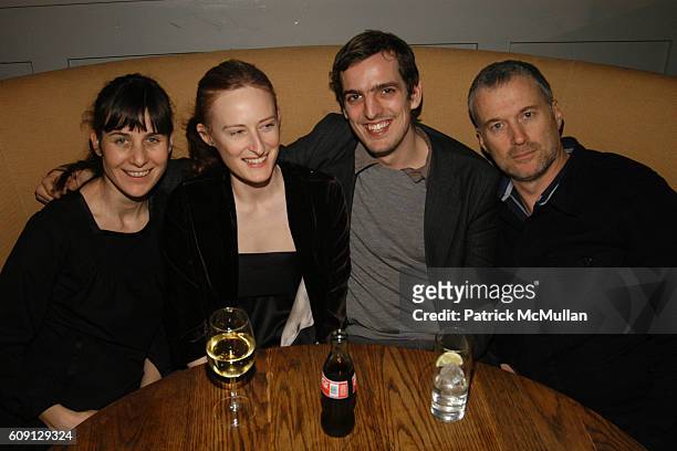 Emma Fletcher, Miranda Dempster, Mike Kresse and Harry Sinclair attend Corban Walker: Grid Stack Opening After Party at Freemans on February 2, 2007...