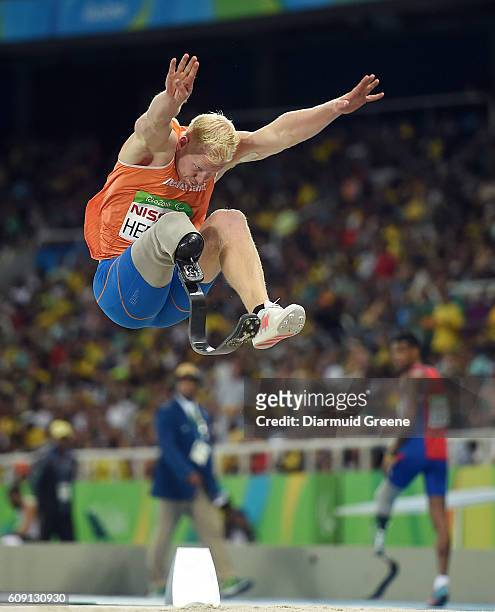 Rio , Brazil - 17 September 2016; Ronald Hertog of Netherlands in action during the Men's Long Jump T44 Final at the Olympic Stadium, where he won...