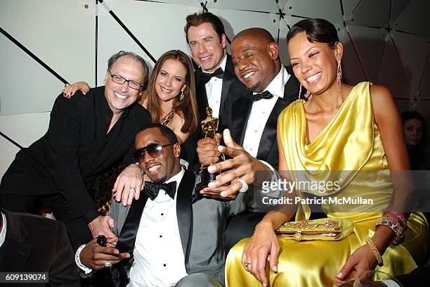 Jerry Inzerillo, Sean "P. Diddy" Combs, Kelly Preston, John Travolta, Forest Whitaker and Keisha Whitaker attend VANITY FAIR Oscar Party at Morton's...